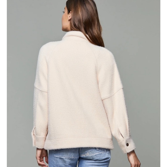 Anthropologie GREYLIN Jacket Shacket Oversized Button Down Off-White - Picture 6 of 14